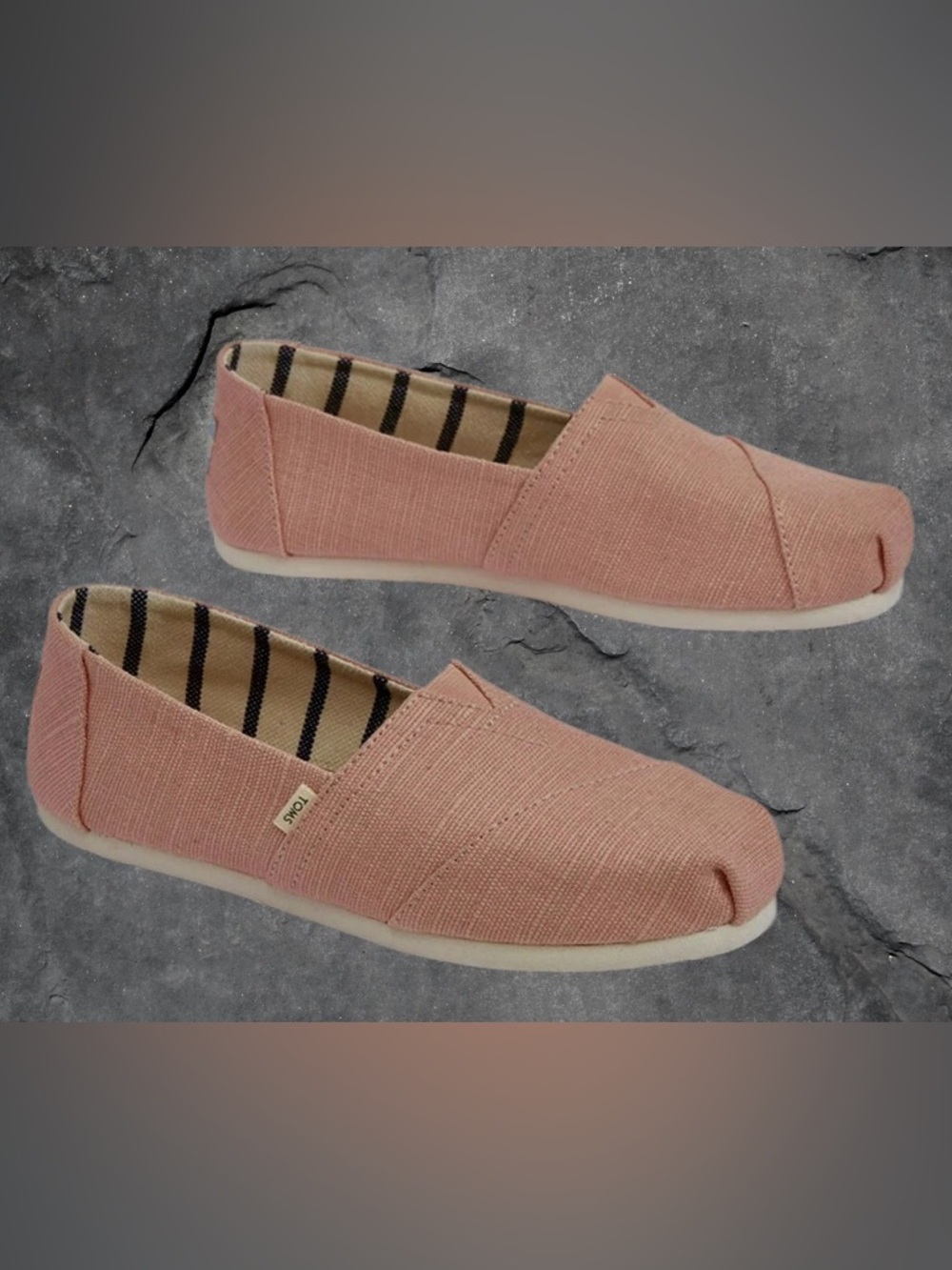 TOMS Alpargata Classic Slip-On Flats in Dusty Rose
